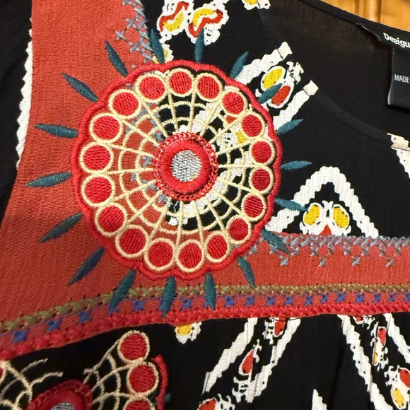 Desigual Black and Red Patterned Blouse - Picture 4 of 6